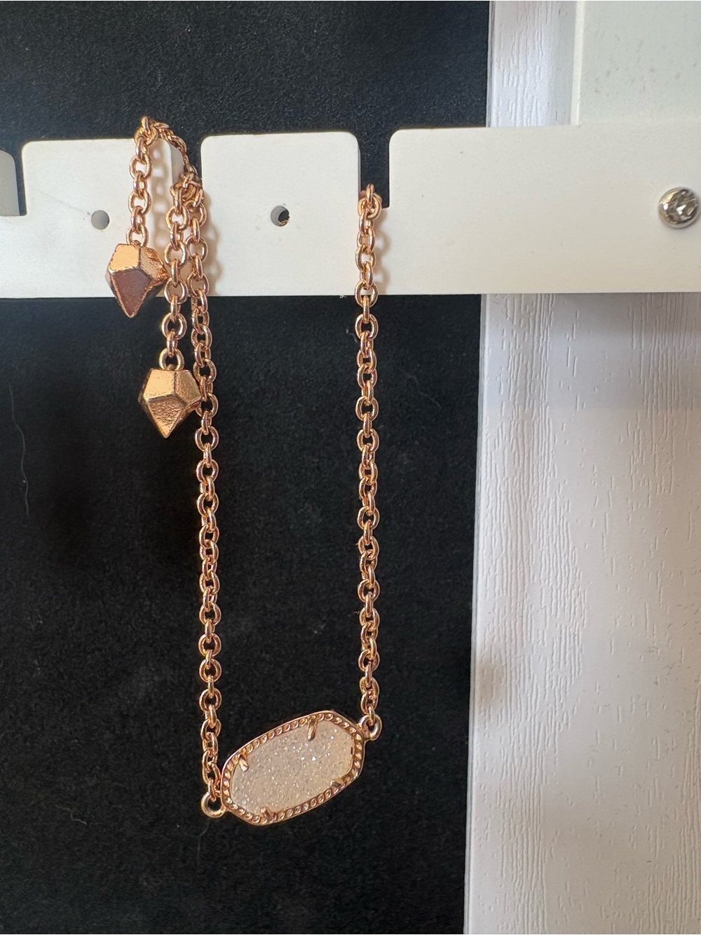 Kendra Scott Elaina Adjustable Bracelet- Rose Gold & Iridescent Drusy